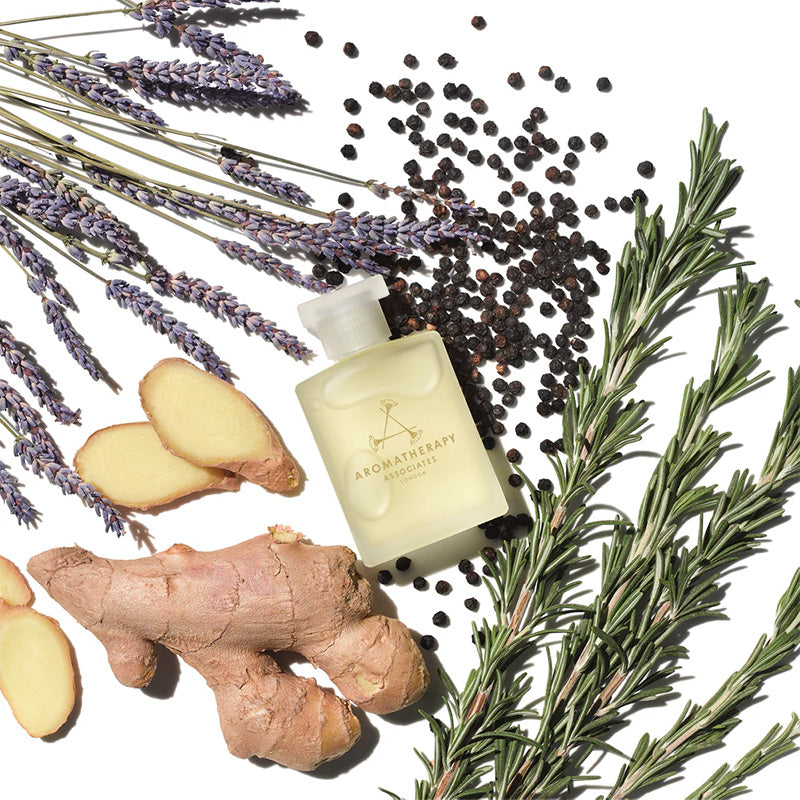 Aromatherapy Associates De-Stress Muscle Bath & Shower Oil 55ml RN511055R 642498000584 Bad & Douche,Badolie,Lichaam,lichaamsolie Aromatherapy Associates Body Oil RETREAT