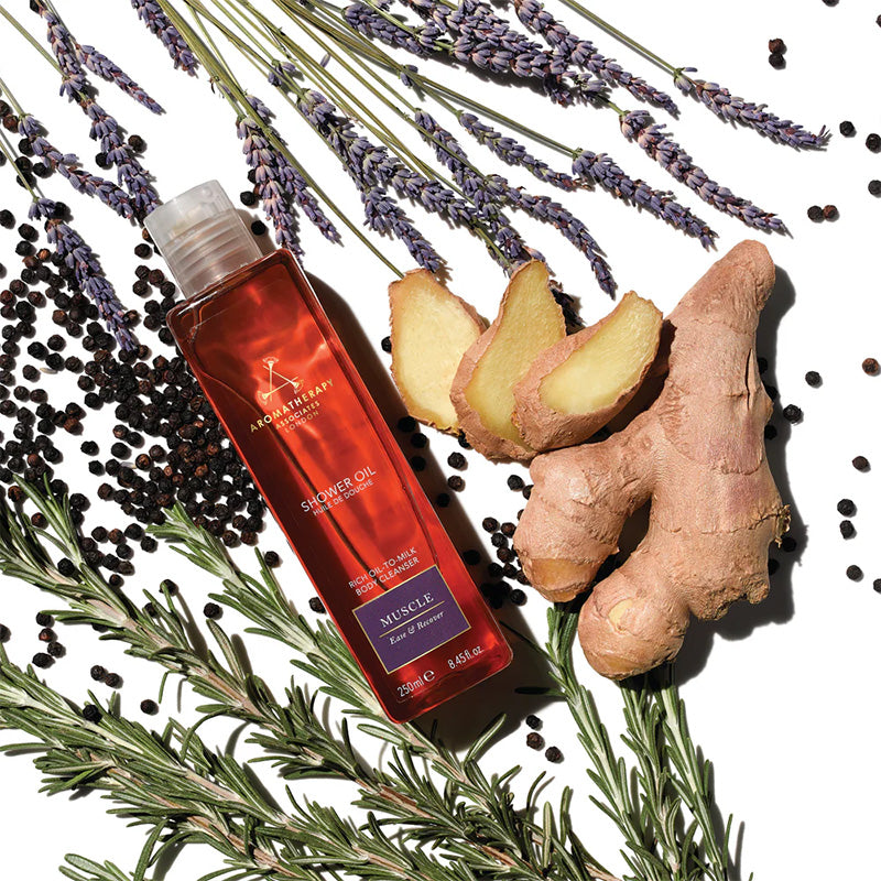 Aromatherapy Associates Muscle Shower Oil 250ml RN510250 642498013010 Bad & Douche,Lichaam,lichaamsolie Aromatherapy Associates Body Oil RETREAT