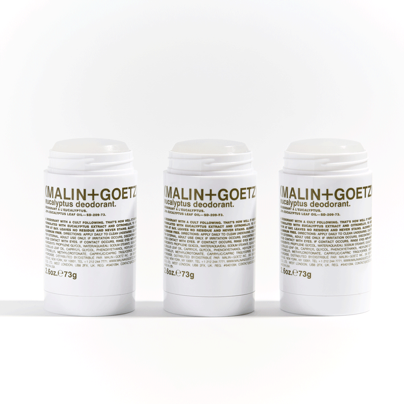 (MALIN+GOETZ) Eucalyptus Deodorant 3x73g XXXSD-209-73-3 85002655888888 Deodorant,Huidverzorging,Lichaam,Stick Malin+Goetz Deodorants RETREAT