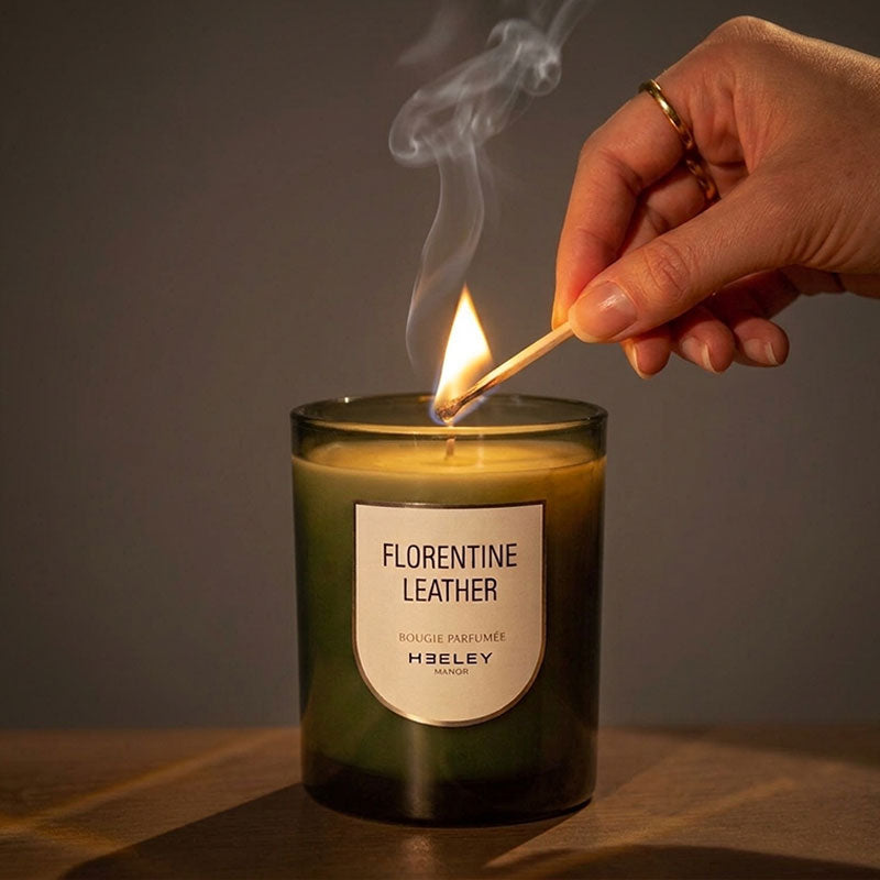 Bougie en cuir florentin