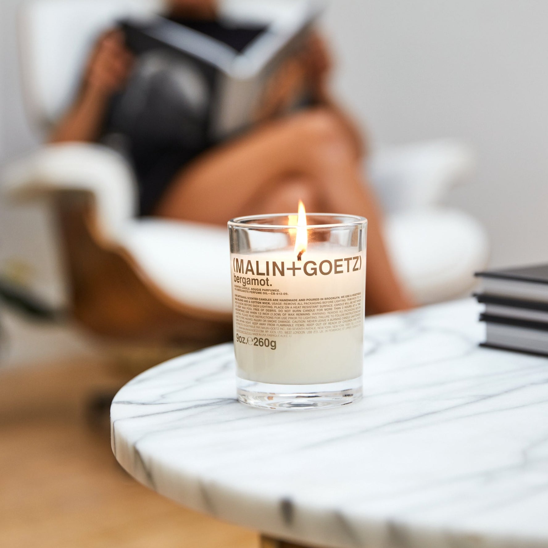 (MALIN+GOETZ) Bergamot Candle 255g CB-612-09 850001835329 Geurkaarsen,Interieur,Lifestyle,Parfumkaarsen,Thuis Malin+Goetz Candles RETREAT