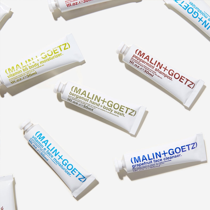 (MALIN+GOETZ) Best-Sellers Travel Kit 6x30ml EB-602-01 850014879396 Cadeausets,Gezicht,Giftsets,Haar,Lichaam,Merk_(MALIN + GOETZ),Op Reis,Retreat Gifts,Sets Malin+Goetz Train Cases RETREAT