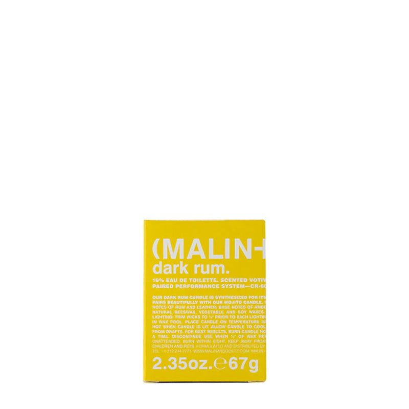 (MALIN+GOETZ) Dark Rum Votive 67g CR-601-67 891211001012 Categorie_Parfumkaarsen,Categorie_Sets & Travel,Geurkaarsen,Interieur,Merk_(MALIN + GOETZ),Parfumkaarsen,Thuis Malin+Goetz Candles RETREAT