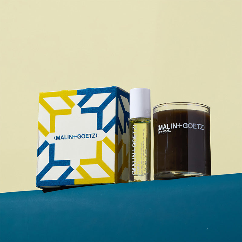 Malin+Goetz leather perfume oil + leather scented candle | VP-SET-25 | 850056040686 | RETREAT