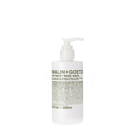 (MALIN+GOETZ) Rum Hand+Body Wash 250ml HW-208-250 850036185895 Body wash,Categorie_Bad & Douche,Categorie_Handverzorging,Categorie_Lichaam,Douche en Badschuim,Hand care,Handverzorging,Handzeep,Huidverzorging,Lichaam,Merk_(MALIN + GOETZ) Malin+Goetz Body W