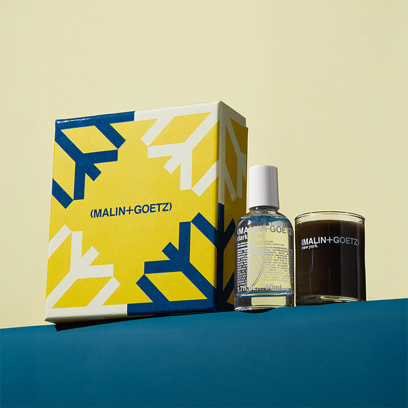 Malin+Goetz Thats the spirit | dark rum scented candle + dark rum eau de parfum | RETREAT | CRF-SET-25 | 850056040655
