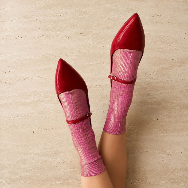Laminated Socks Rosa Antique
