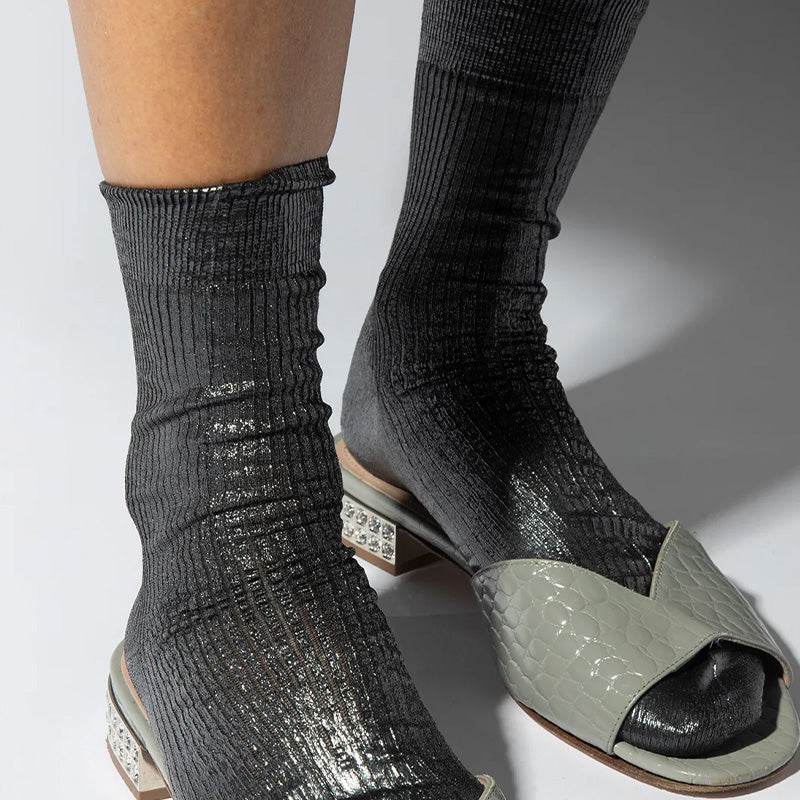 Laminated Socks Black