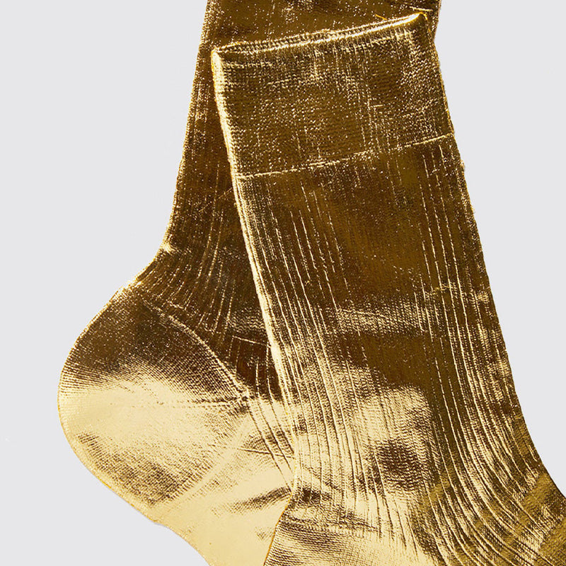 Laminated Socks Gold