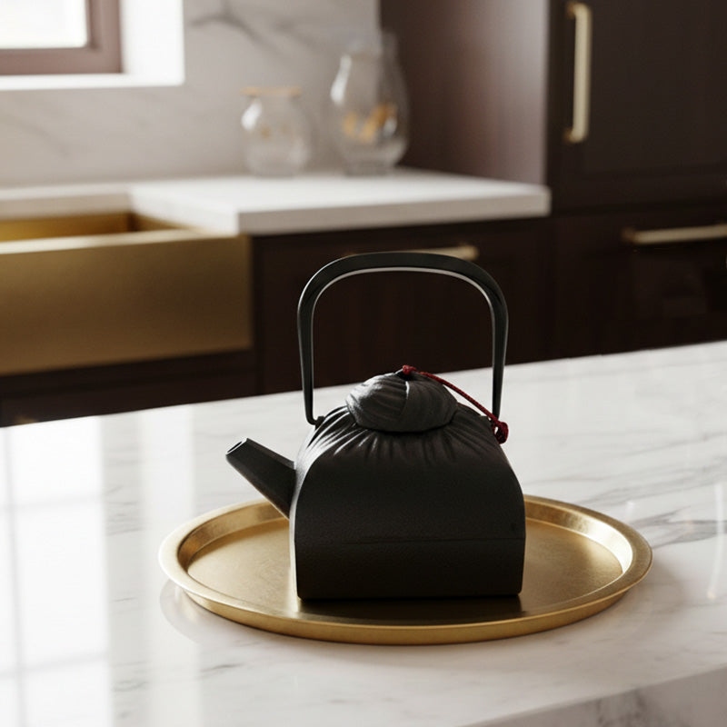 Drapé Theepot | Zwart