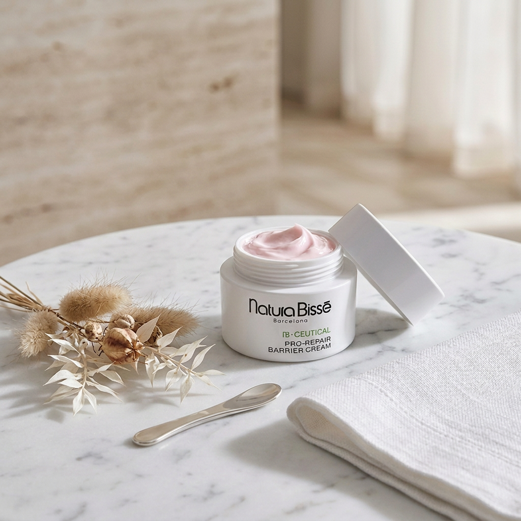 Natura Bissé Pro-Repair Barrier Cream Tafel en spoon