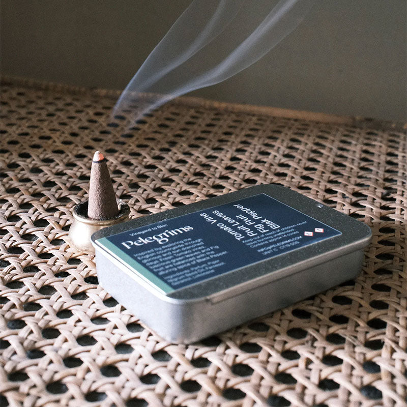 Pelegrims Incense Cones in blik met 14 wierookkegels