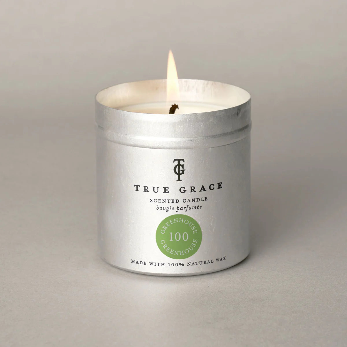 True Grace Walled Garden Tin Candle Greenhouse 250g