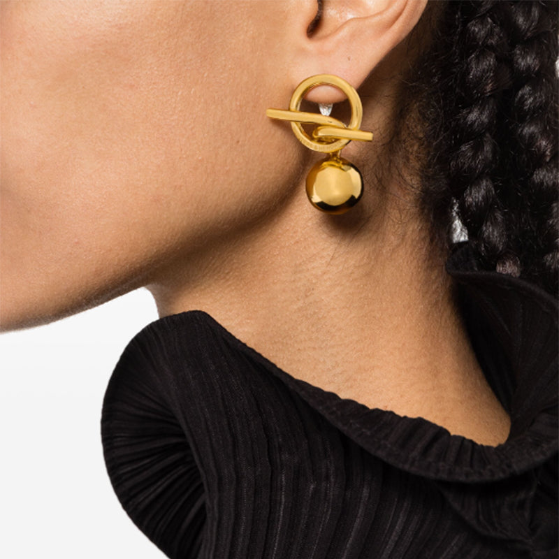 Ball Drop Earrings Wouters & Hendrix gold plated silver RETREAT
